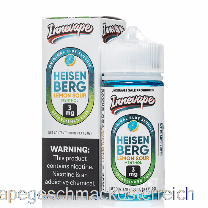 Heisenberg Lemon Sour Menthol – Innevape – 100 Ml, 6 Mg Vape-Geschmack